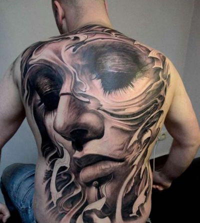 3D Portrait Tattoo Design